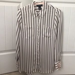 White House Black Market striped blouse